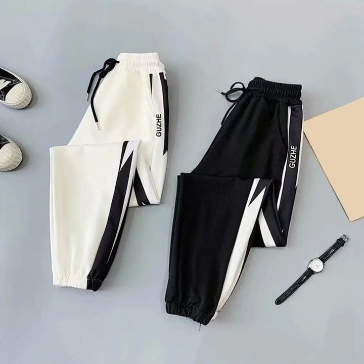 Korean Style Drawstring Sports Pants for Men - Autumn Jogger Streetwear