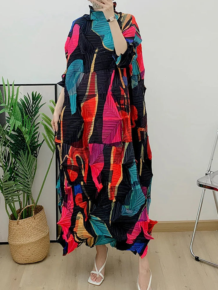 LANMREM Turtleneck Color Block Dress | Plus Size | Autumn 2023 | Fashion Clothing