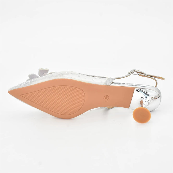 Stunning African Wedding Shoes with Rhinestone Detail and High Heels - Perfect for Brides and Parties!