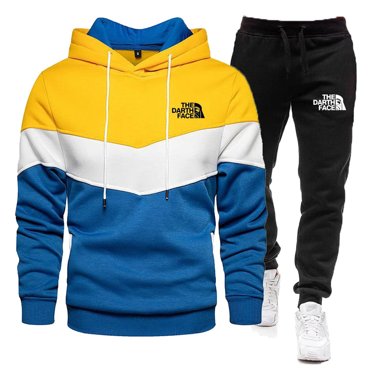 2023 New Men Hoodies Sweatshirt+Sweatpants Suit Autumn Winter Brand Sportswear Sets Tracksuit Men's Pullover Jacket Set