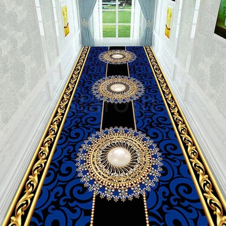 Light Luxury Diamond Shaped Pattern Lobby Carpets Rug Stairway Hallway Stairs Home Decor Corridor Aisle Runner Wedding Anti Slip