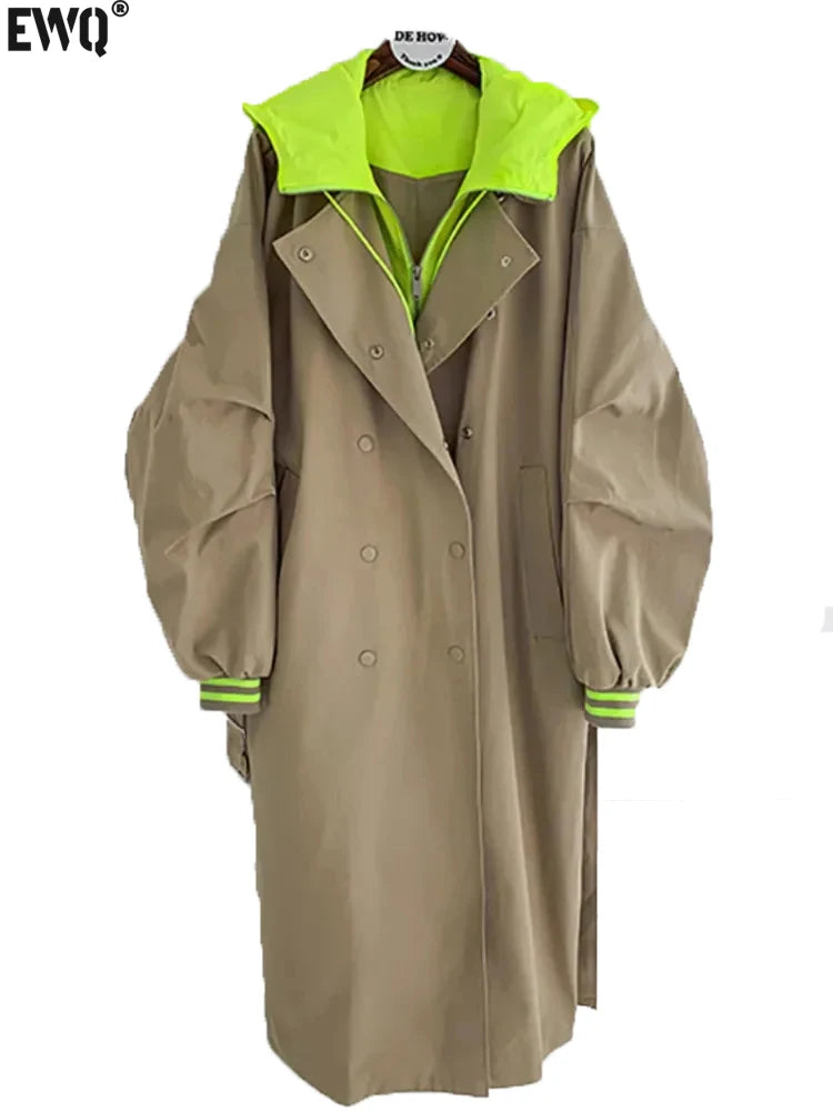 Hot Sell Korean Khaki Trench Coat