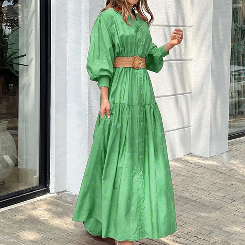 Vintage Floral Sundress - Elegant, Loose Fit, Ruffled Cover-Up for Women - 2022 Collection
