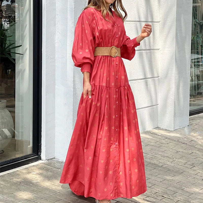 Vintage Floral Sundress - Elegant, Loose Fit, Ruffled Cover-Up for Women - 2022 Collection