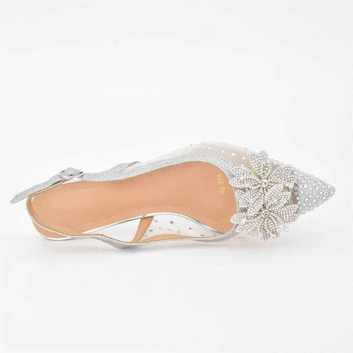 Stunning African Wedding Shoes with Rhinestone Detail and High Heels - Perfect for Brides and Parties!
