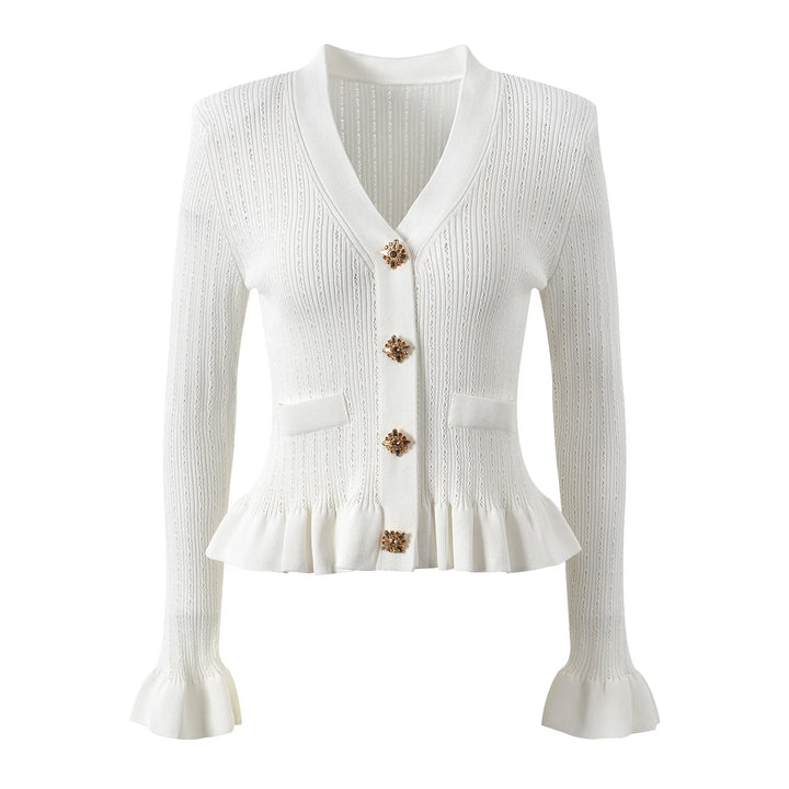 Elegant Women's Flare Sleeve Sweater Set