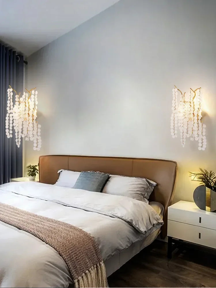 Luxury Crystal Wall Lamp Decoration Bedroom G9 Led Bulb Wall Sconces Interior Lighting Decoration For Wall Light Indoor