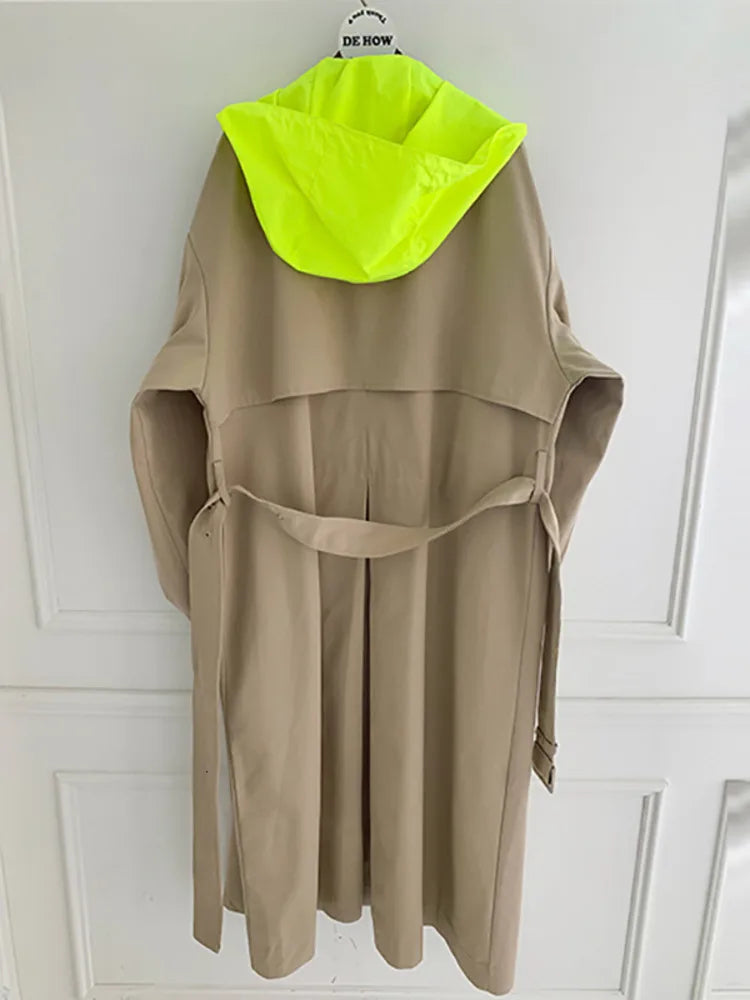 Hot Sell Korean Khaki Trench Coat