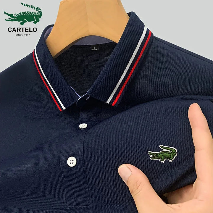 High Quality Men's Embroidered Polo Shirt - Breathable & Business Casual