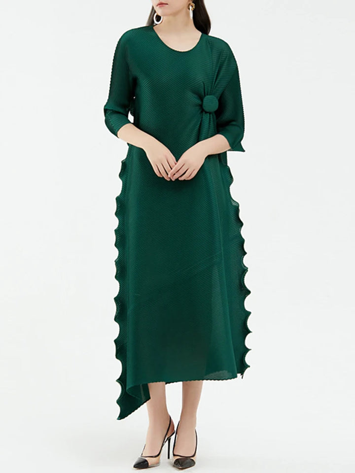 LANMREM Designer Party Pleated Dress