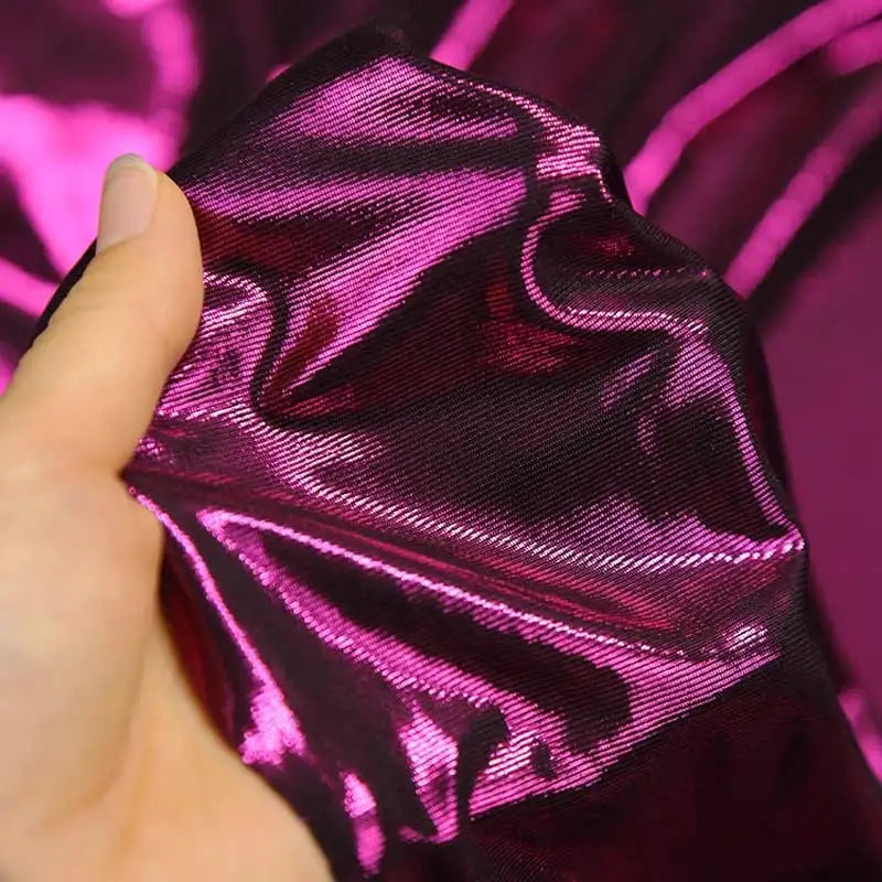 Hot Silver Shiny Slip Dress Fabric