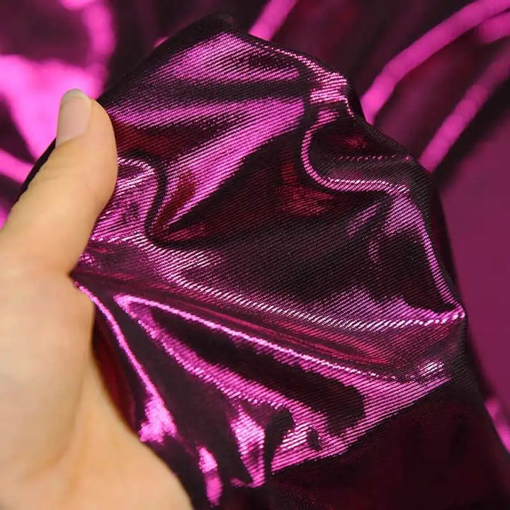 Hot Silver Shiny Slip Dress Fabric