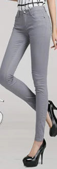 Elegant Office Pants for Women: Candy Color Pencil Trousers