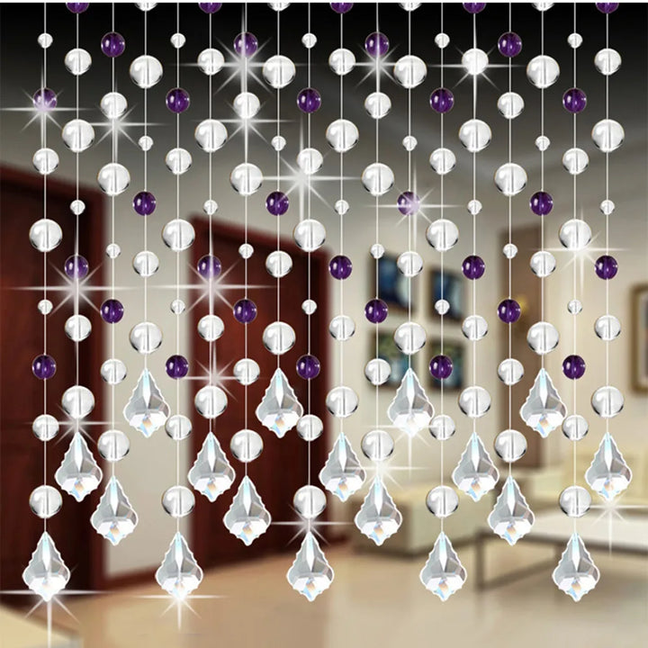 Fashion Crystal Glass Bead Curtain Luxury Living Room Bedroom Window Door Wedding Blinds On Windows Estores Ventana Enrollables