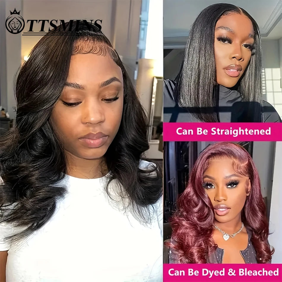 HD Invisible Lace Front Wet & Wavy Bob Wig