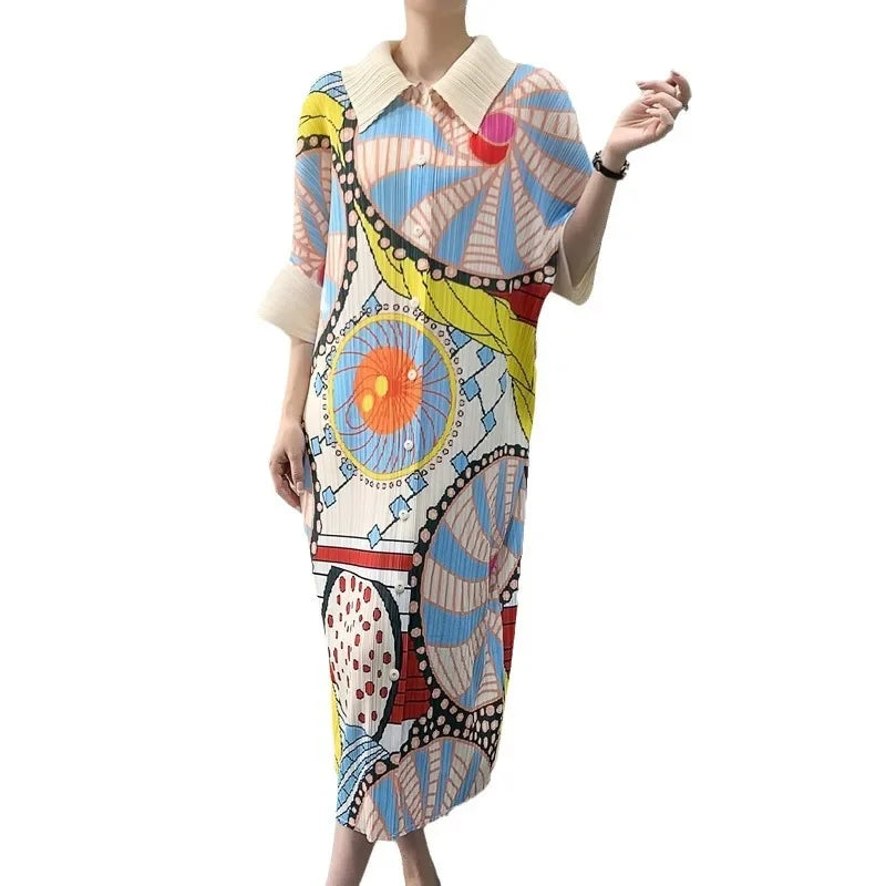 2024 Early Spring New Miyake Pleated Women's Dress