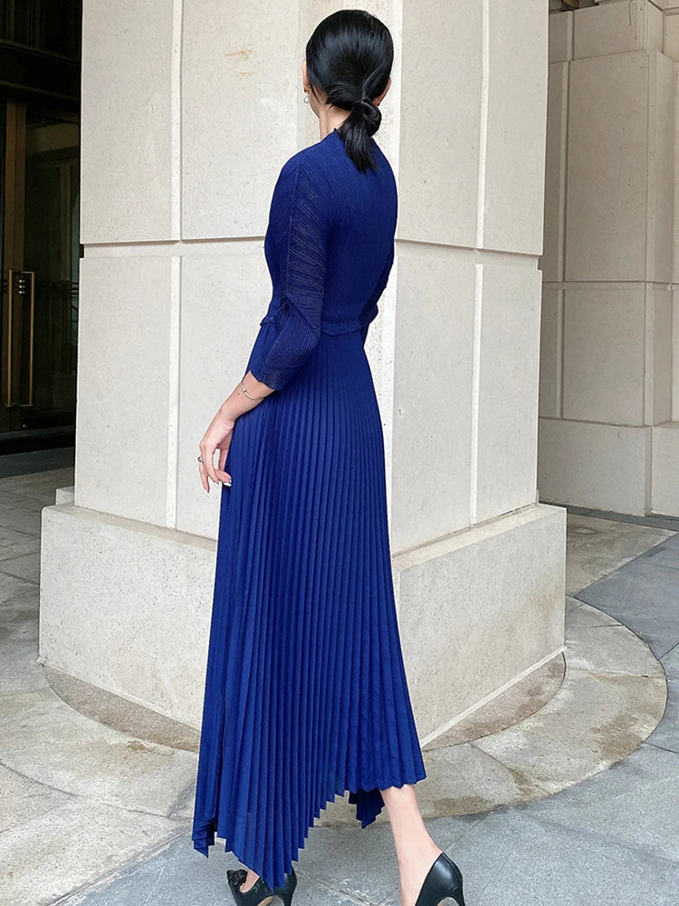 Stunning Navy Blue Maxi Dress - High End Party Clothing