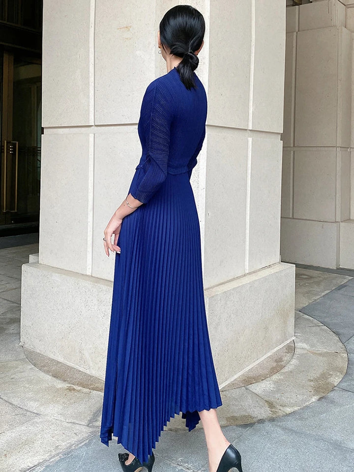Stunning Navy Blue Maxi Dress - High End Party Clothing