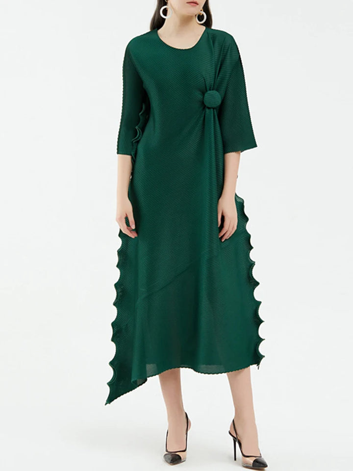 LANMREM Designer Party Pleated Dress