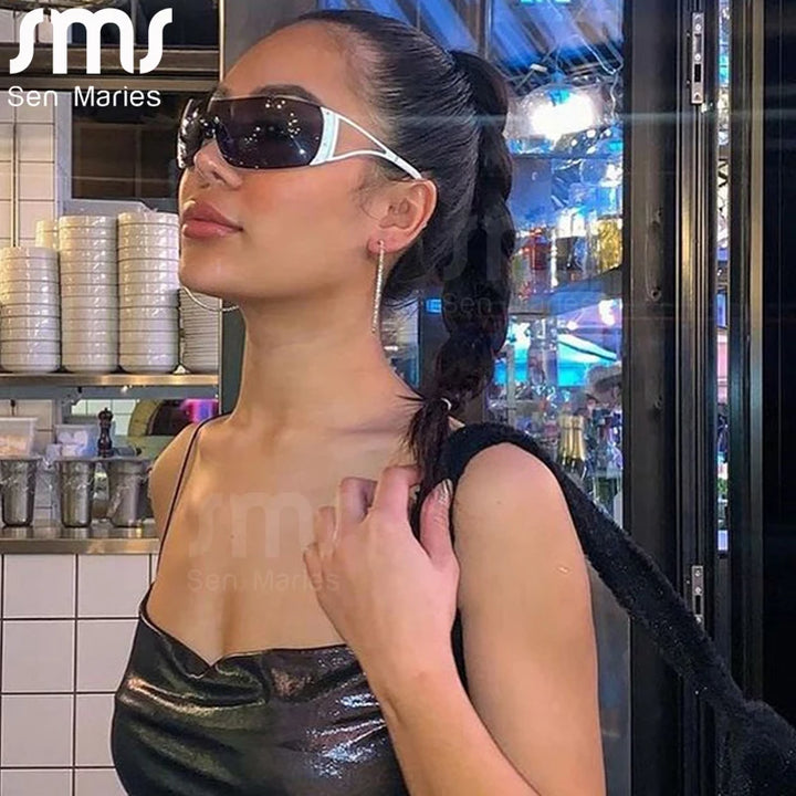 2022 Luxury Oversized Sunglasses for Women - Retro Wrap Around Shades with UV400 Protection