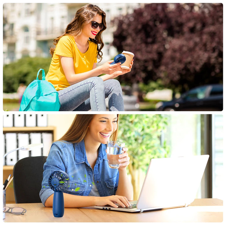 TOPK Mini Portable Fan 3 Speeds USB Rechargeable Handheld Fan