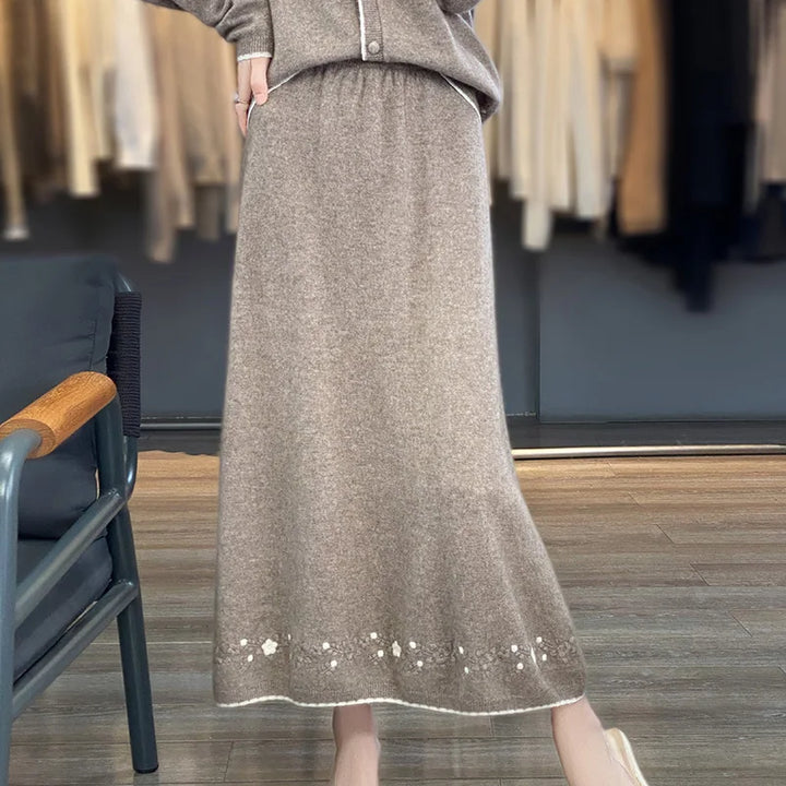 Pure Cashmere Chinese Style Knit Set