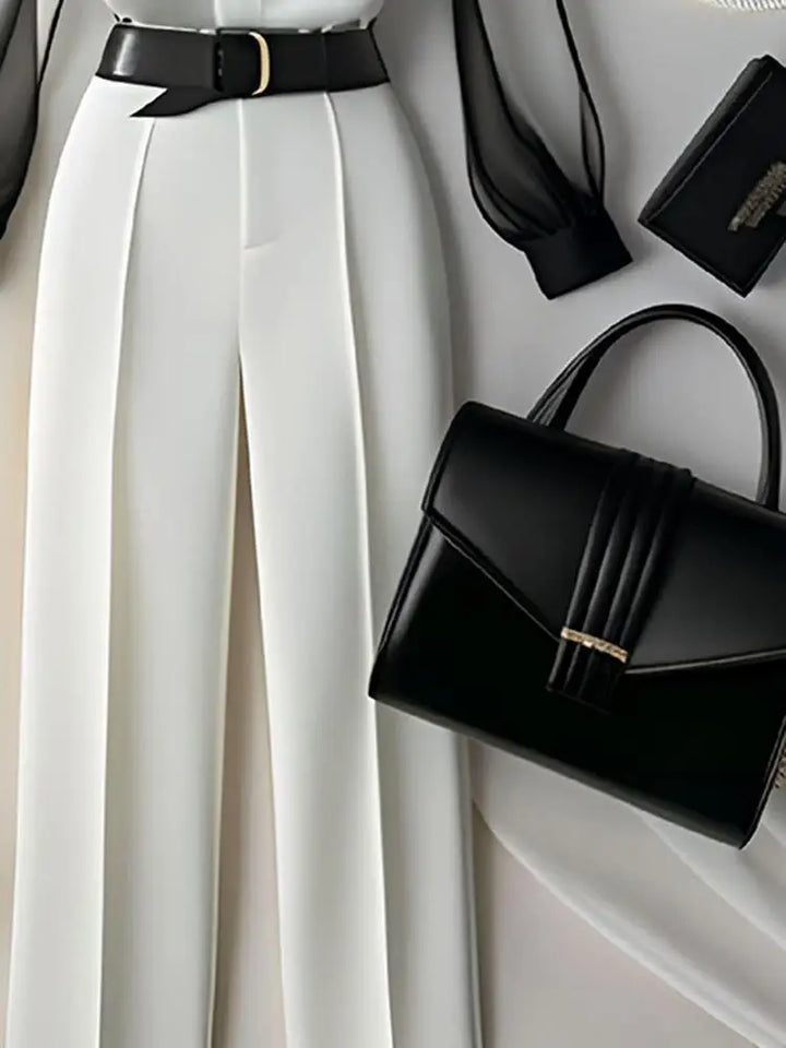 Upgrade Your Style with Chic White Tailored Trousers - Perfect for Autumn!