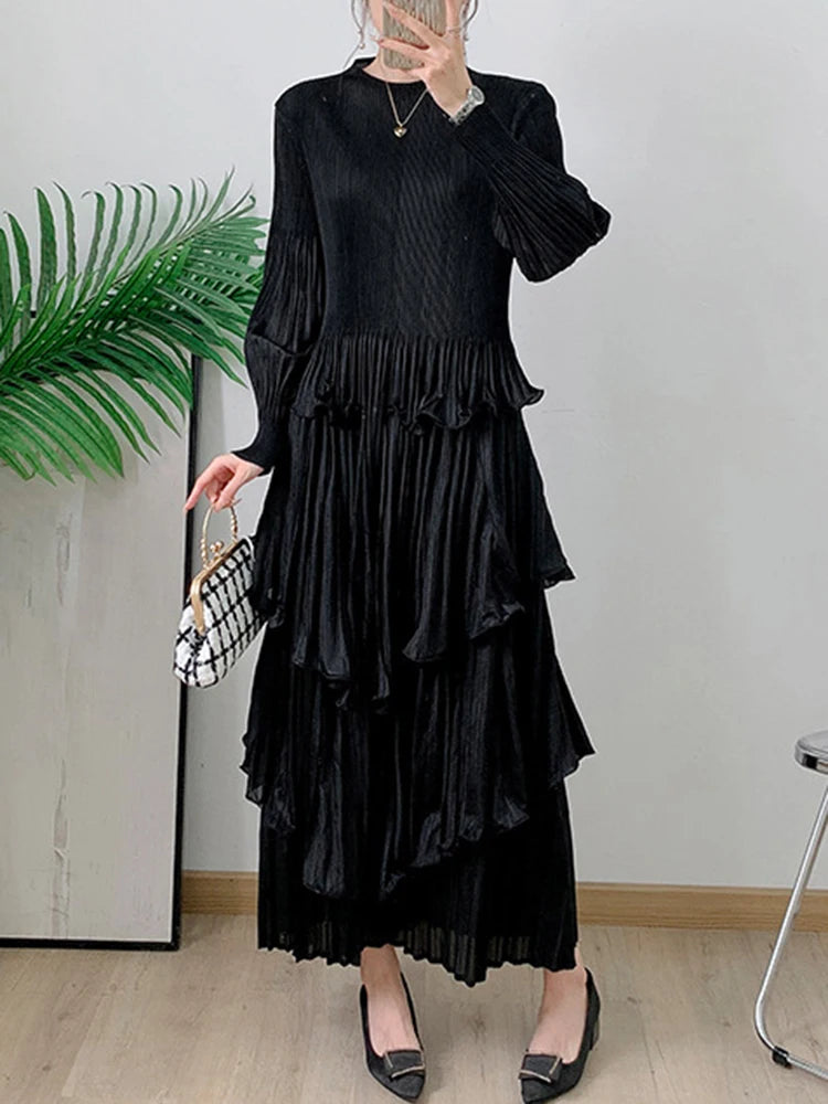 Chic Style Pleated Fungus Dress