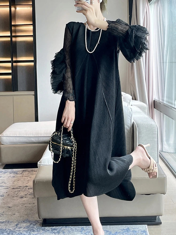 Stunning 2024 Summer Dress - Applique, Pleated, Gauze, A-Line - Limited Stock!