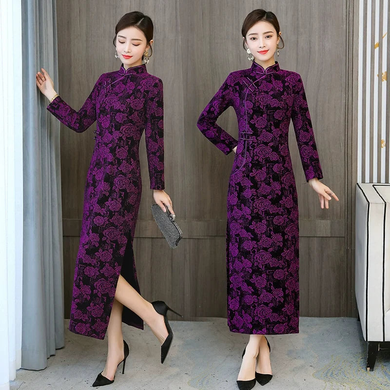 2023 Autumn Fashion Qipao Dress - Chinese Style Versatile Banquet Dress