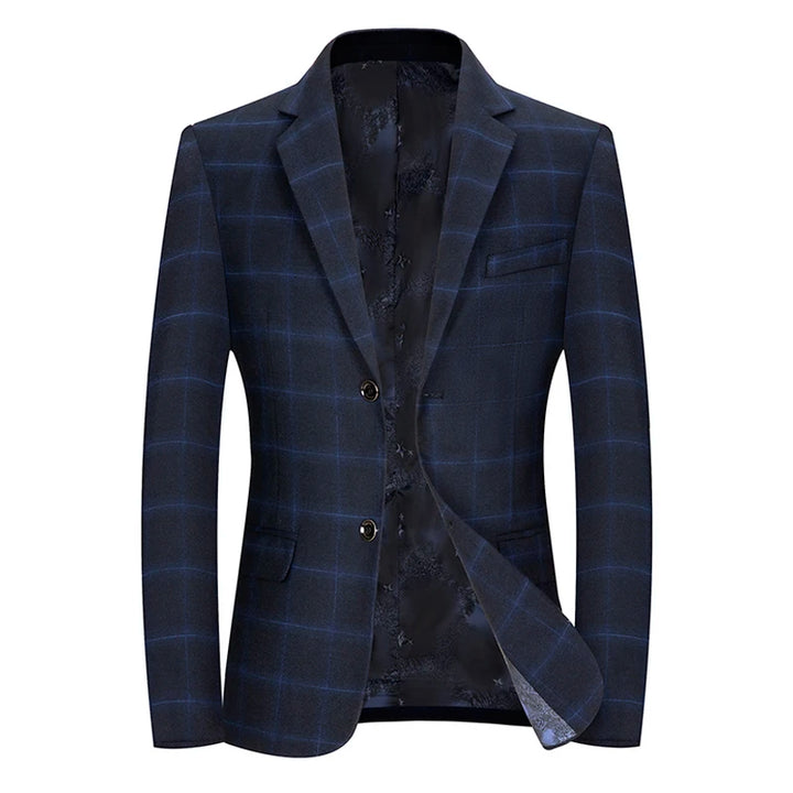 2023 Men's Plaid Suit Jacket - Business & Wedding Ready!