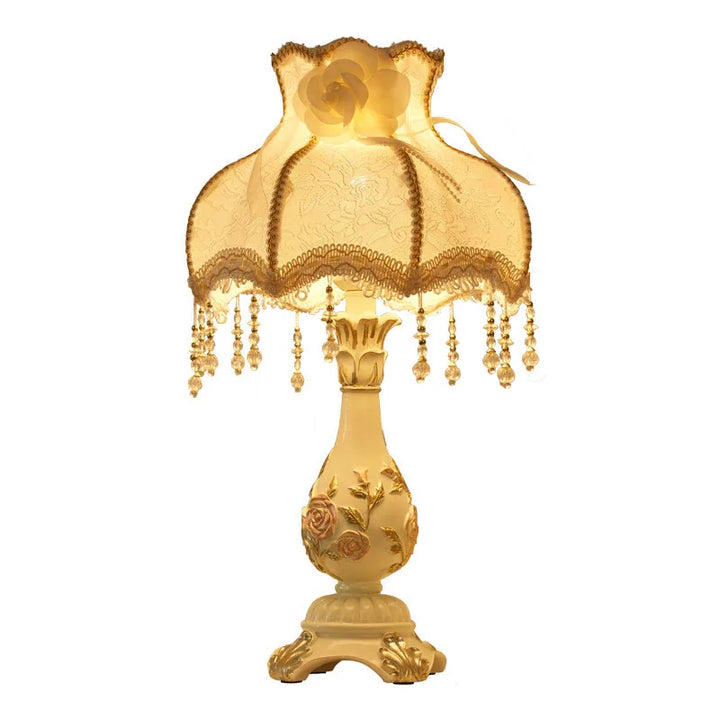 European vintage creative palace lace resin Table Lamps Romantic warm Dimmer Switch for BedsideFoyerStudioWedding room AS022
