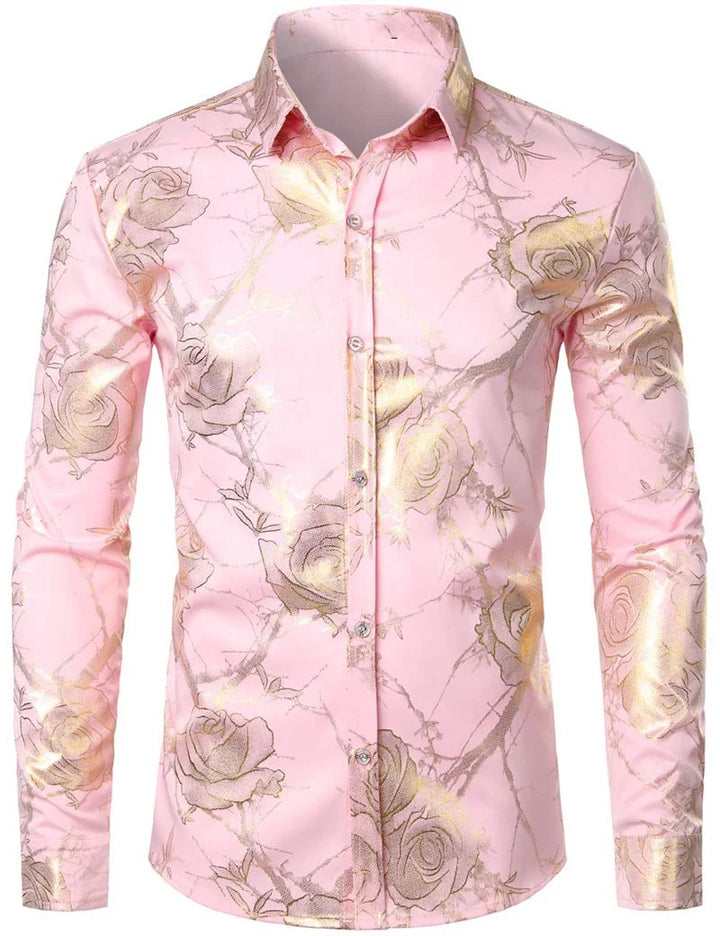 2024 Men's Flower 3D Printed Shirt