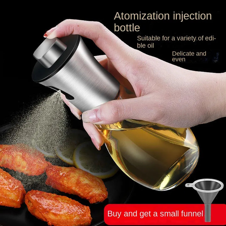 Oil Spray Pot Oil Sprayer For Cooking Spray Bottle Barbecue Multi-Function Air Fryer Glass High-Pressure Baking Oil Pot