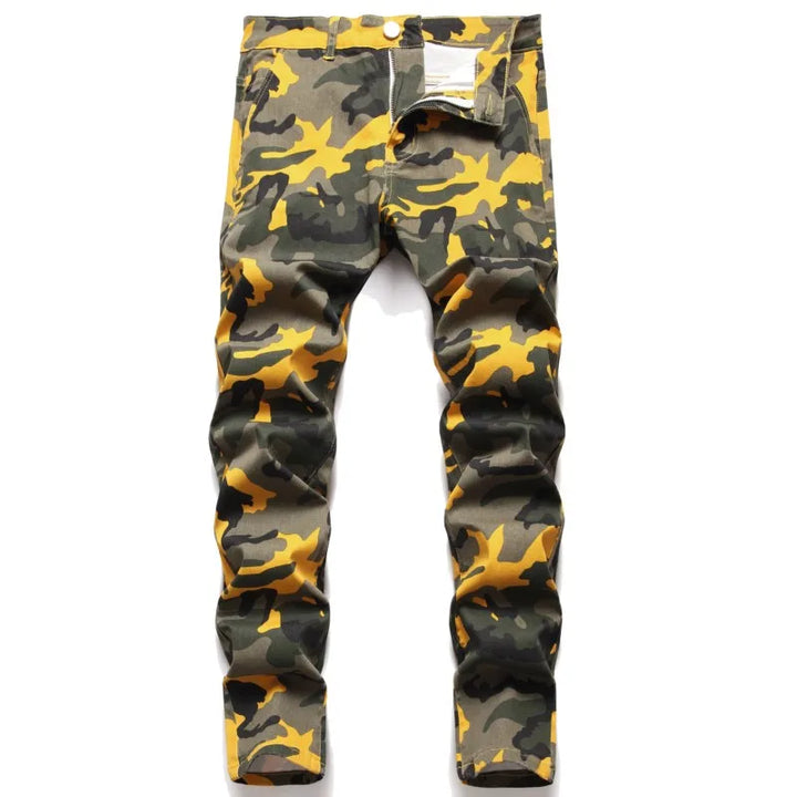 High Quality Camo Denim Jeans - Men's Fashion