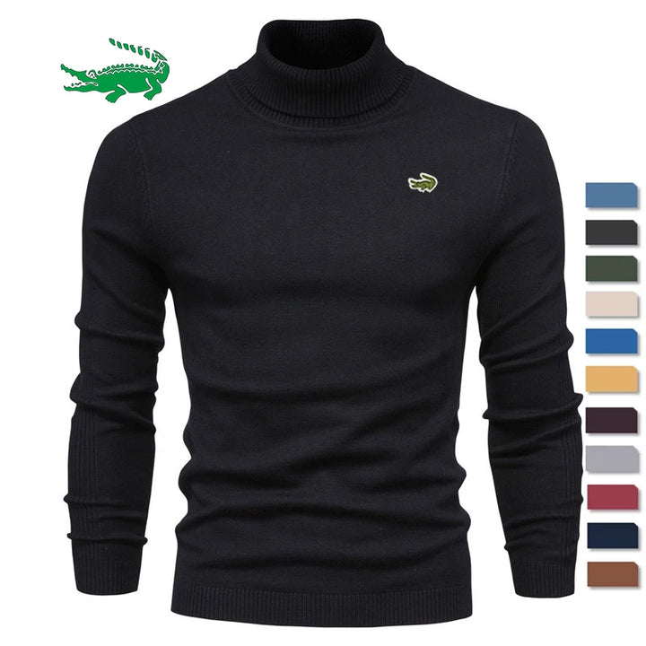 New Winter Turtleneck Thick Mens Sweaters Casual Turtle Neck Solid Color Quality Warm Slim Turtleneck Sweaters Pullover Men