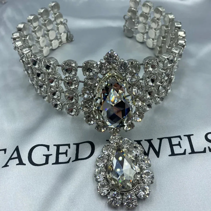 Exaggerated Party Queen Rhinestone Necklace