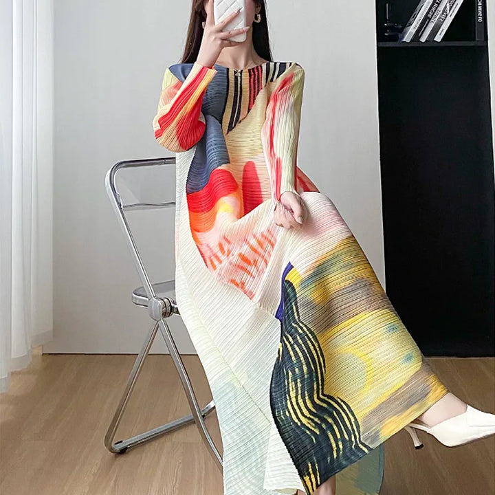 Luxury Miyake Style Pleated Dress