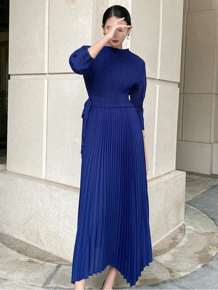 Stunning Navy Blue Maxi Dress - High End Party Clothing