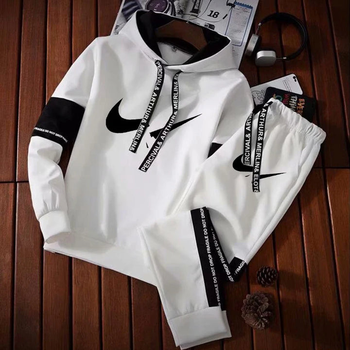 2023 New Men's Luxury Brand Hoodies+Sweatpants Tracksuit Casual Sweatshirt Set Outdoor Sports Suit Outfits Jogging Male Pullover