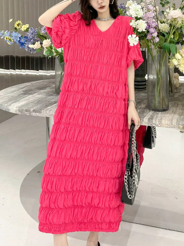 Stunning A-Line V-Neck Dress for Women - 2024 Collection