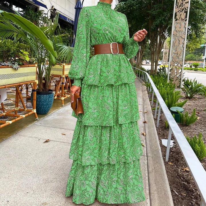 Vintage Floral Sundress - Elegant, Loose Fit, Ruffled Cover-Up for Women - 2022 Collection