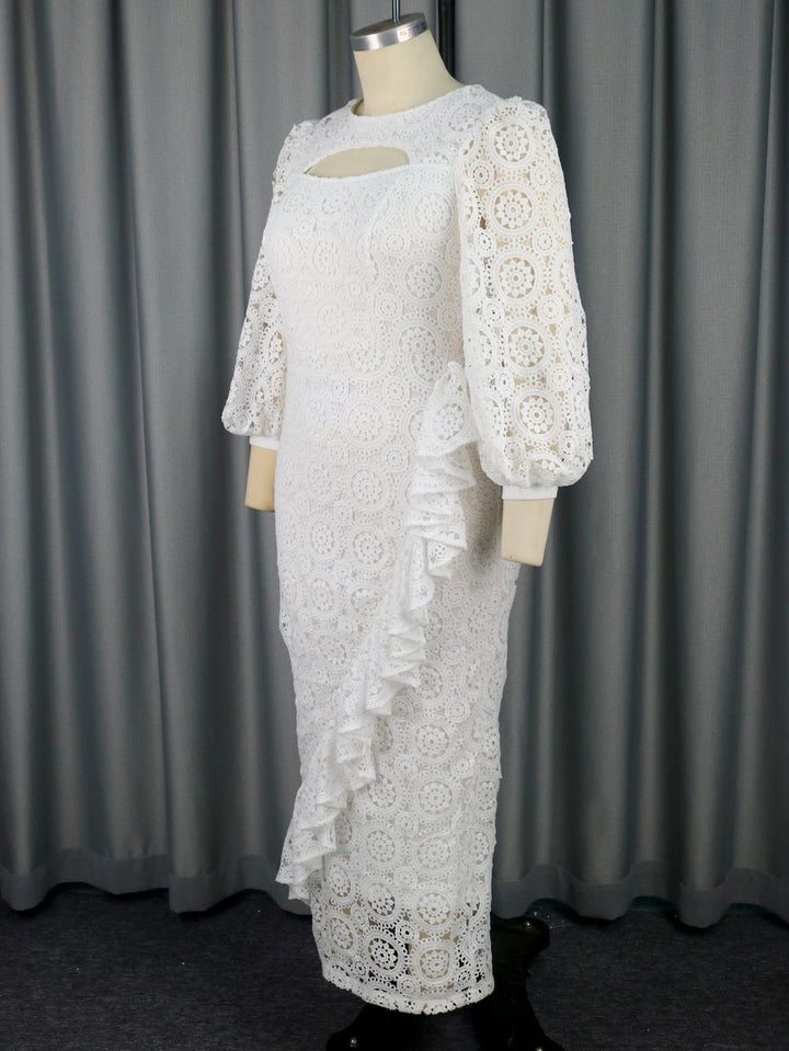 White Lace Party Dress - Formal Wedding & Prom Gown