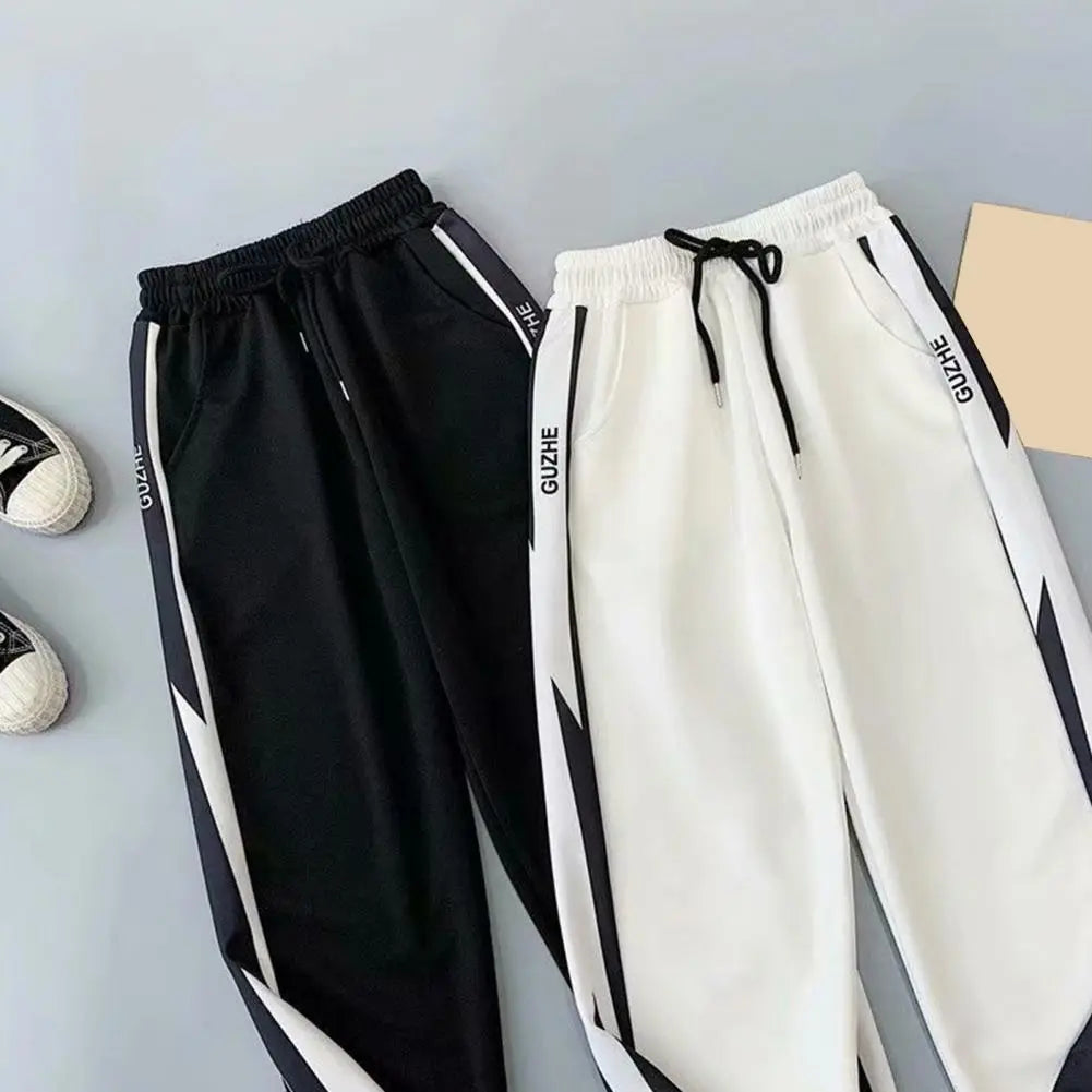 Korean Style Drawstring Sports Pants for Men - Autumn Jogger Streetwear