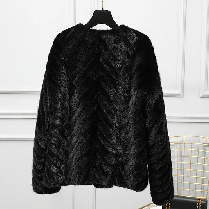 New Outwear for Women: Real Mink Fur Coat - 2021 Winter Luxury Jacket