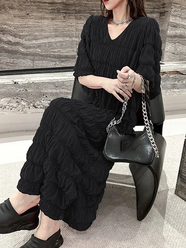 Stunning A-Line V-Neck Dress for Women - 2024 Collection