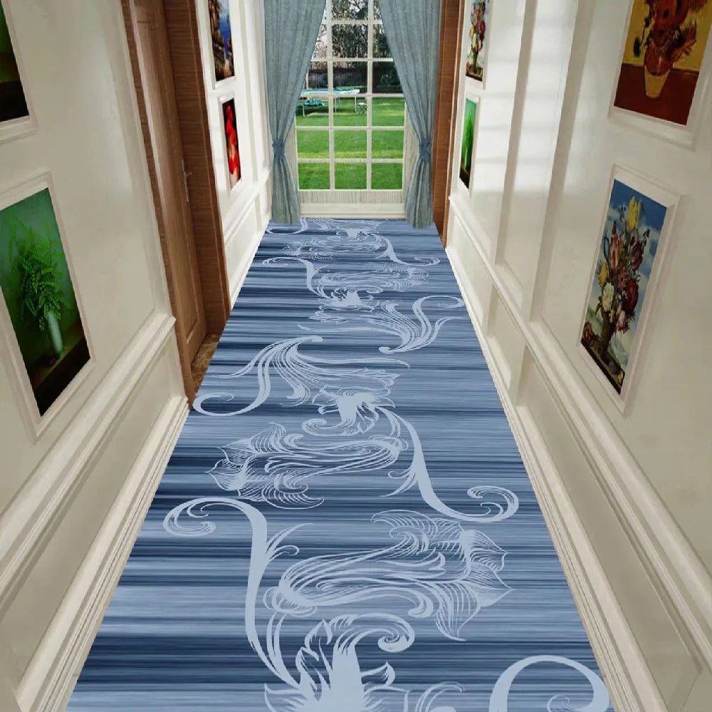 Nordic Geometric Long Corridor Carpet Light Luxury Home Hotel Runner Rugs Can Be Customized Villa Stair Mat Non-slip Hallway Rug