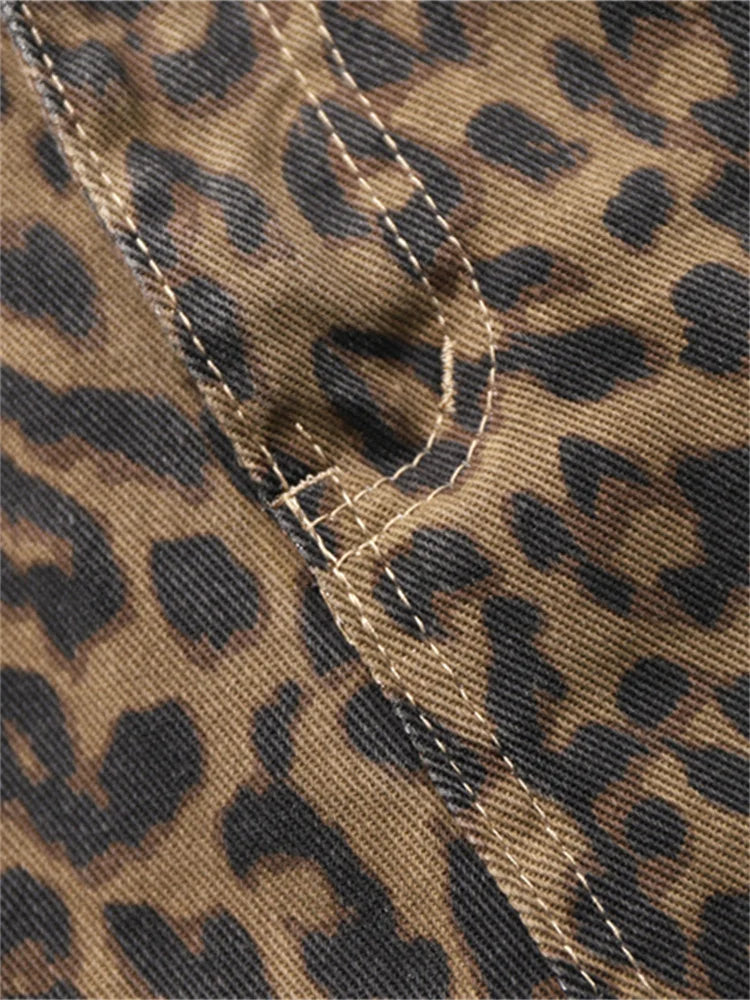 Get the Perfect Fit with Our Y2K Leopard Print Jeans - High Waisted, Wide Leg, and Streetwear Ready!