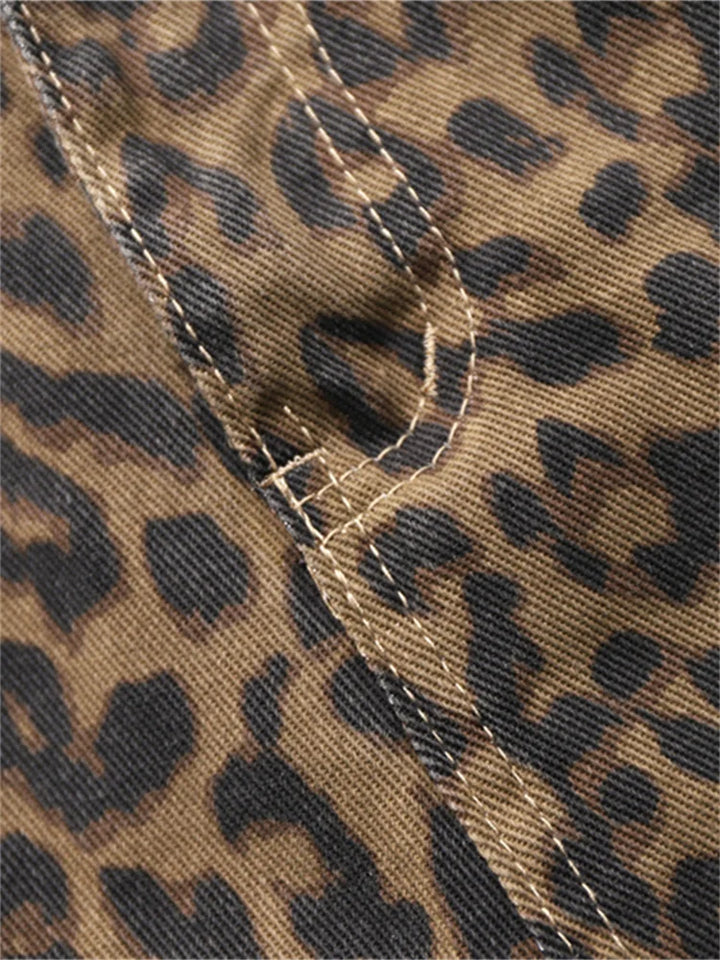 Get the Perfect Fit with Our Y2K Leopard Print Jeans - High Waisted, Wide Leg, and Streetwear Ready!