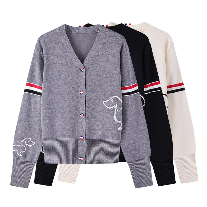 Korean Style Knit Cardigan - Y2K Fall Winter Coat